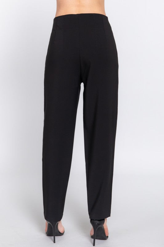 High Waist Long Pants Black- P13839