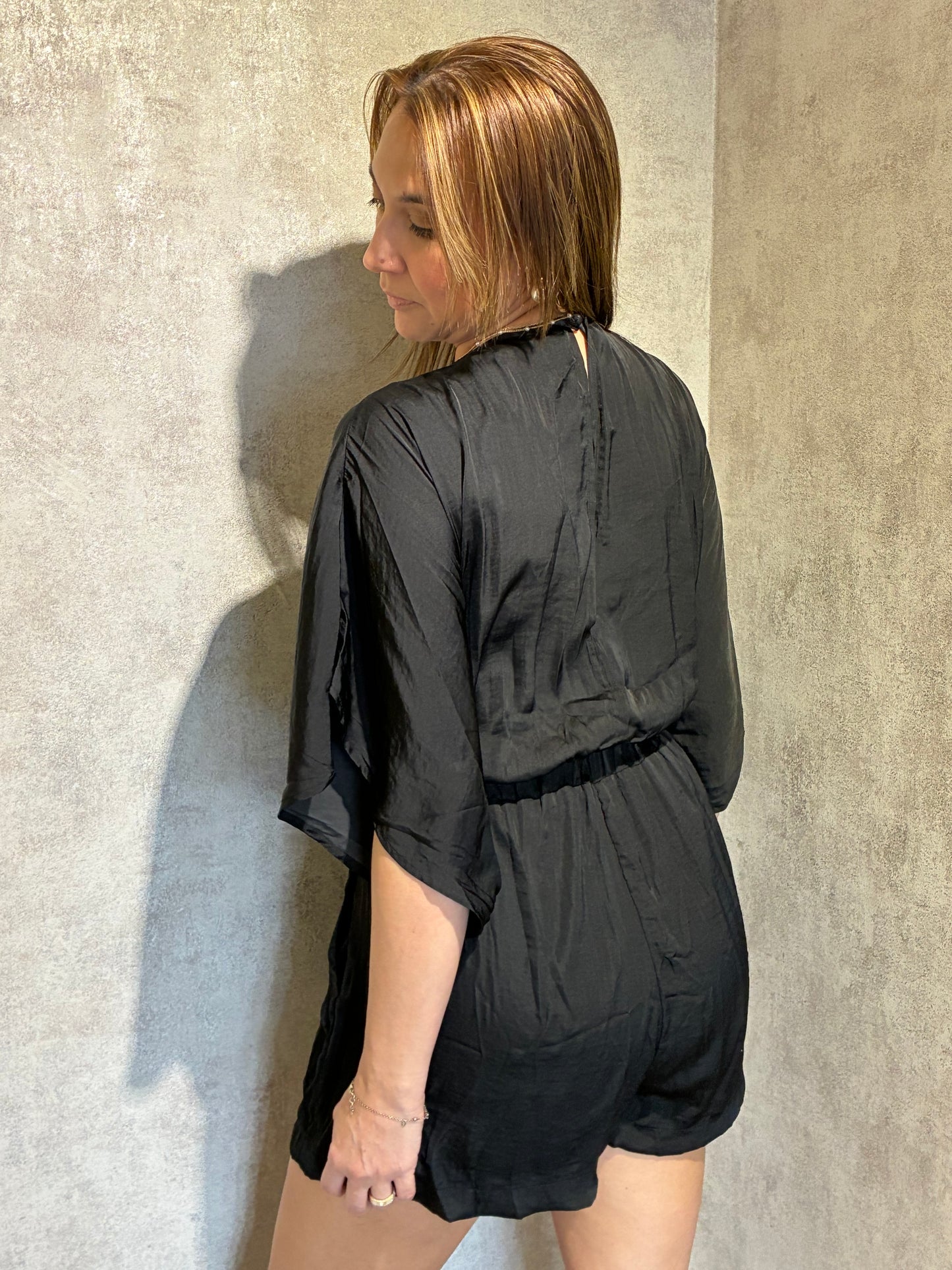 Black Romper Kimono