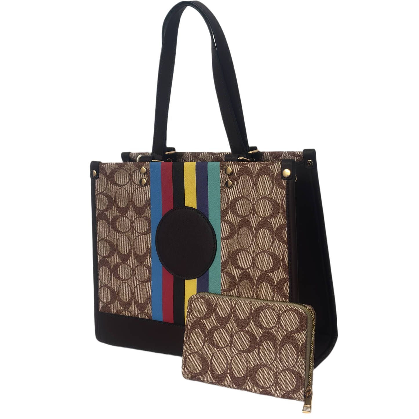 Multi Stripes Bag and Wallet
