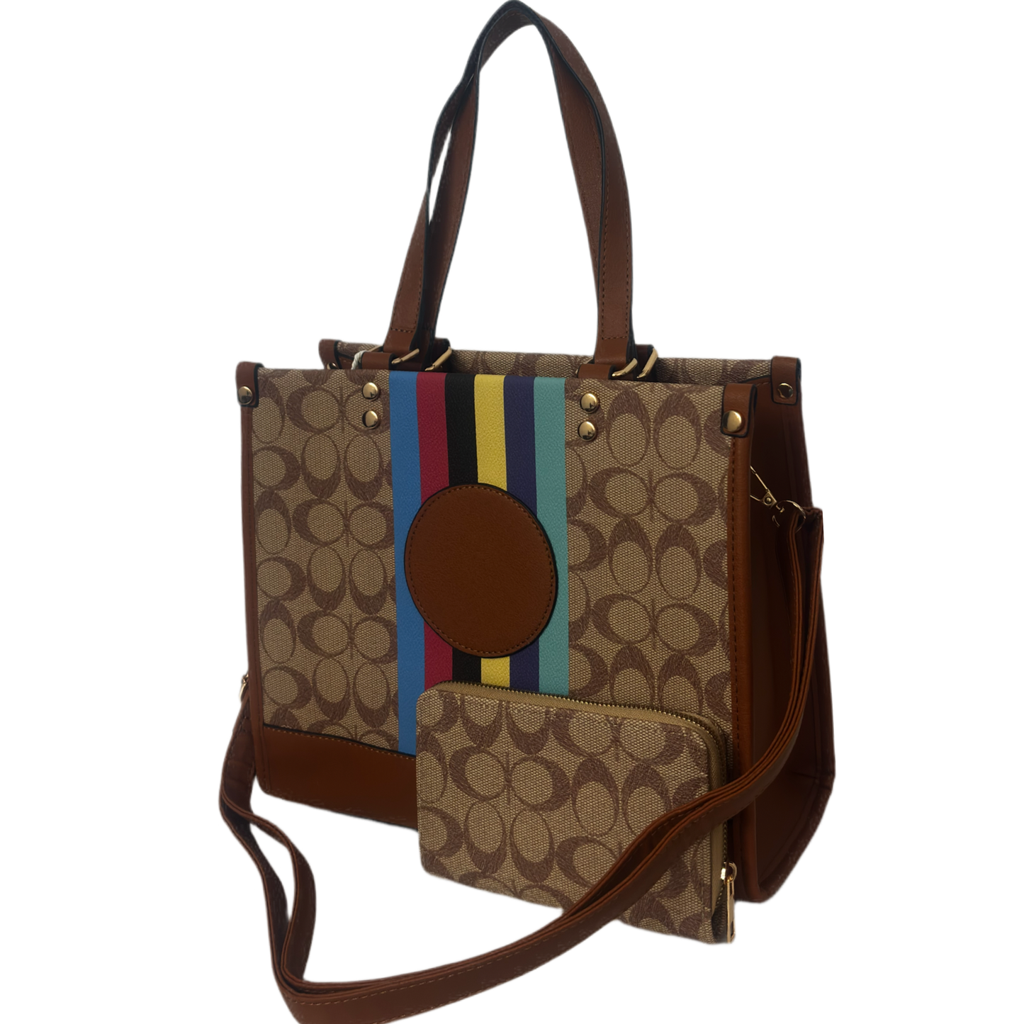 Multi Stripes Bag and Wallet