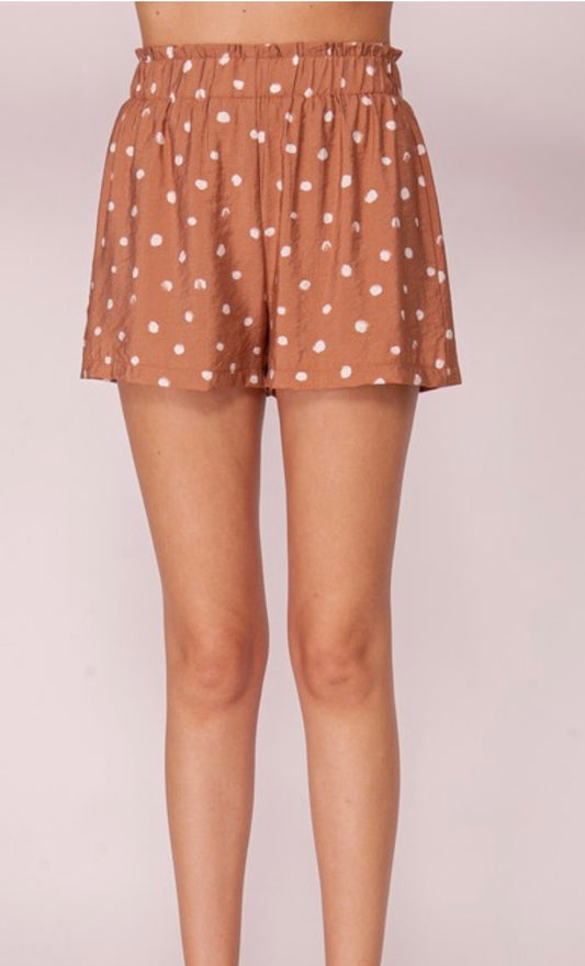 Mocha Polka Dot Short