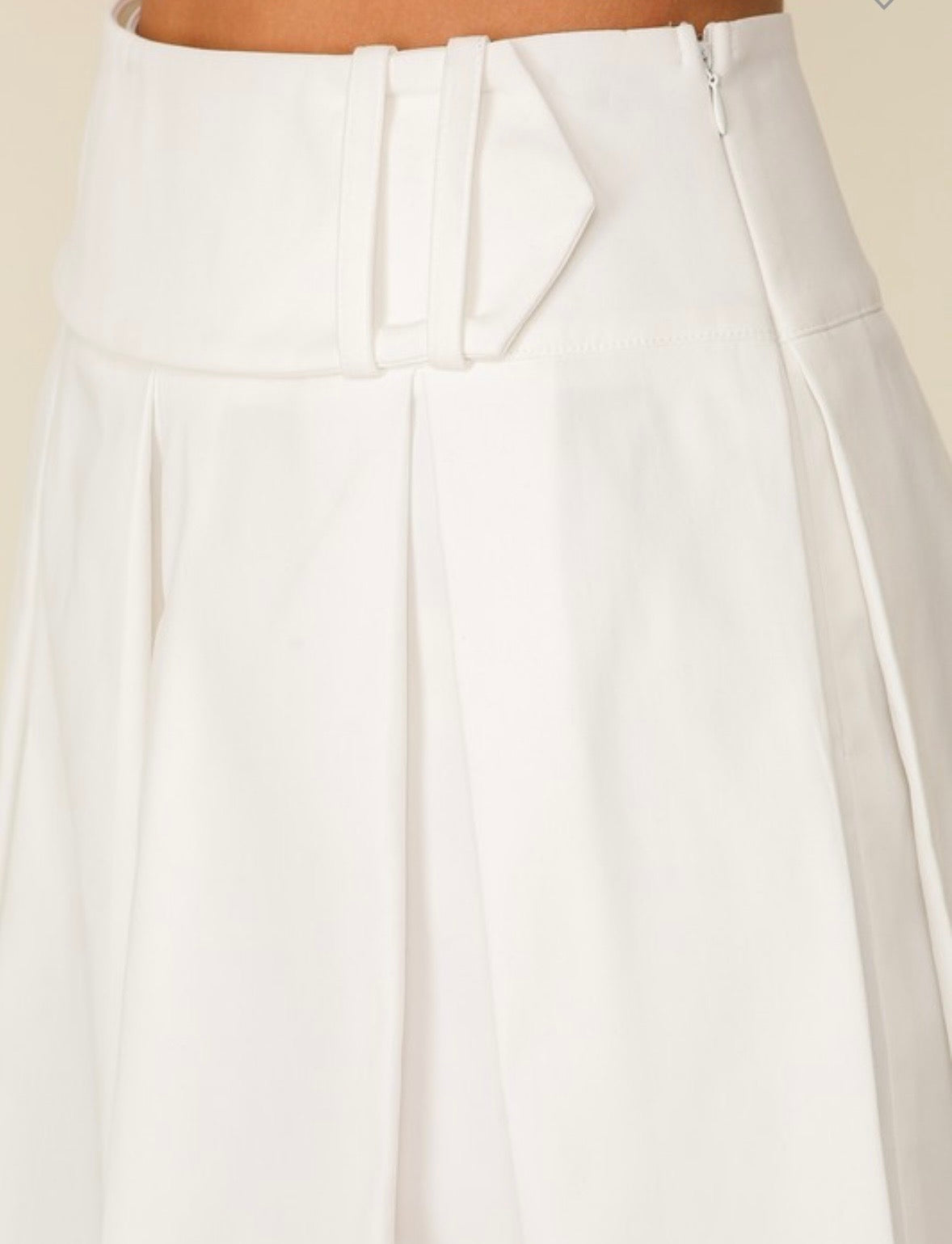 Belt Pleats Skirt