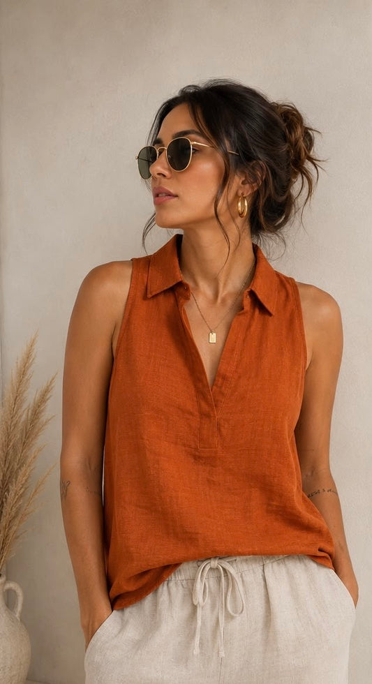 Sleeveless Shirt-NH5343