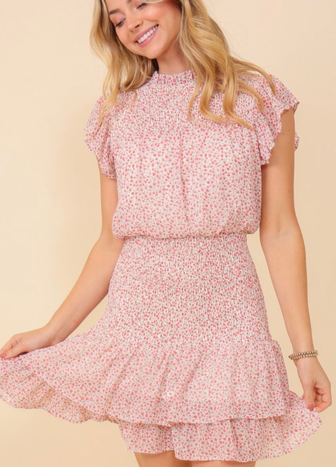 Pink Floral Dress