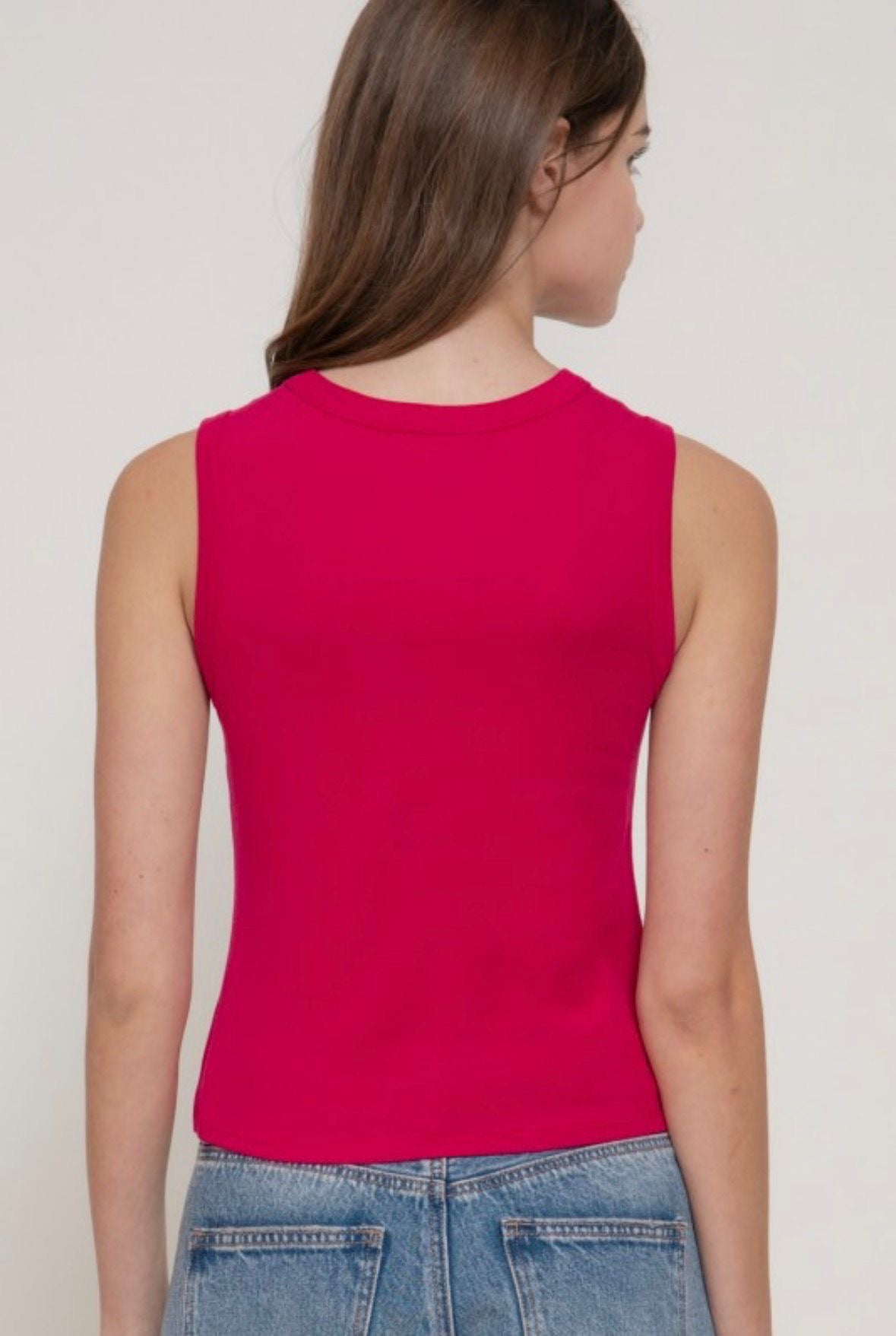 Sleeveless Top Magenta