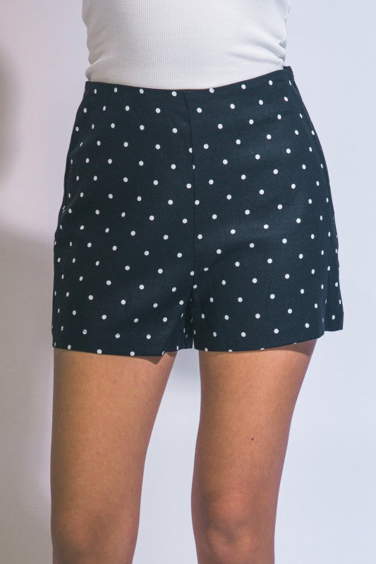 Polka Dot Linen Shorts