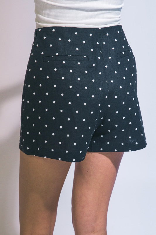 Polka Dot Linen Shorts