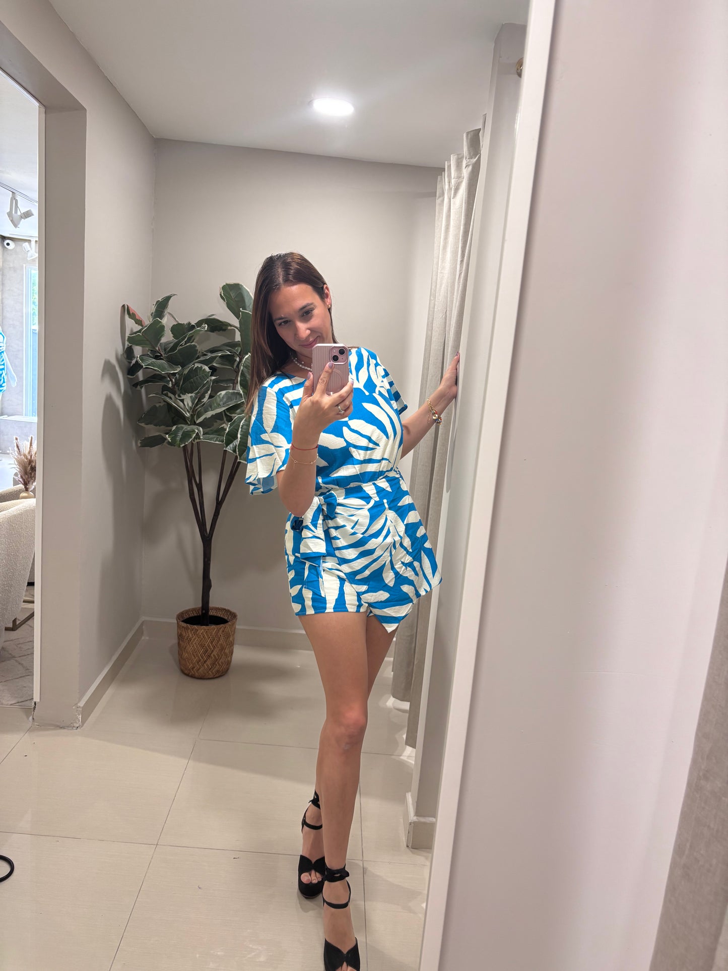 Leaf Wrap Romper-DD8209
