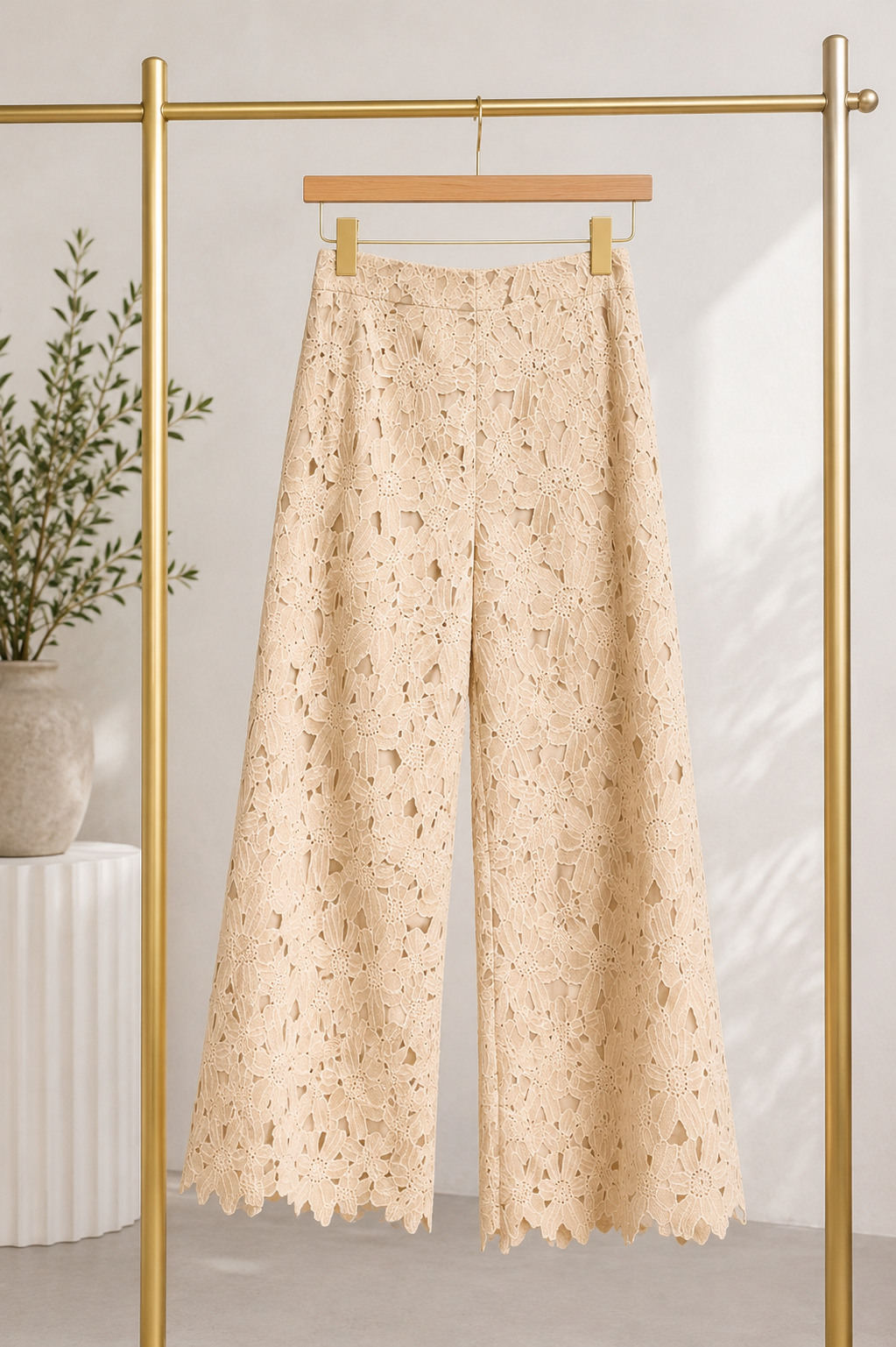 Amalfi Embroidery Wide Leg Pant- NH4396