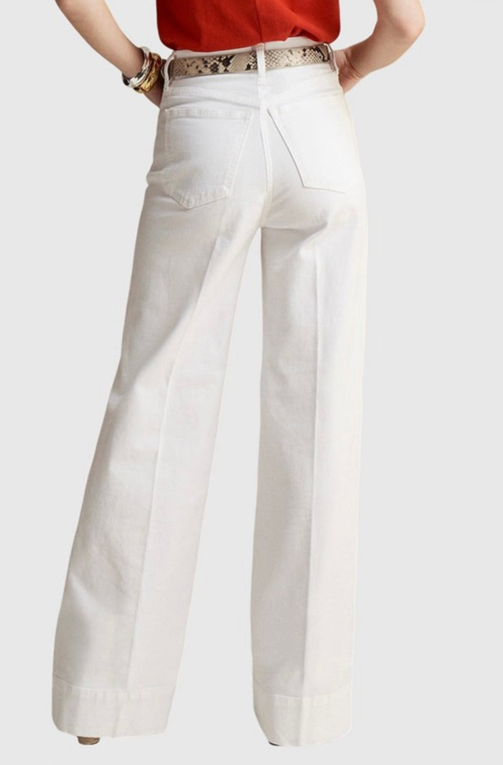 White Faded Straight jean